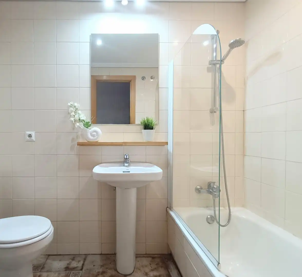 Bathroom of Flat for rent in Madrid  with Heating, Parquet flooring and Terrace