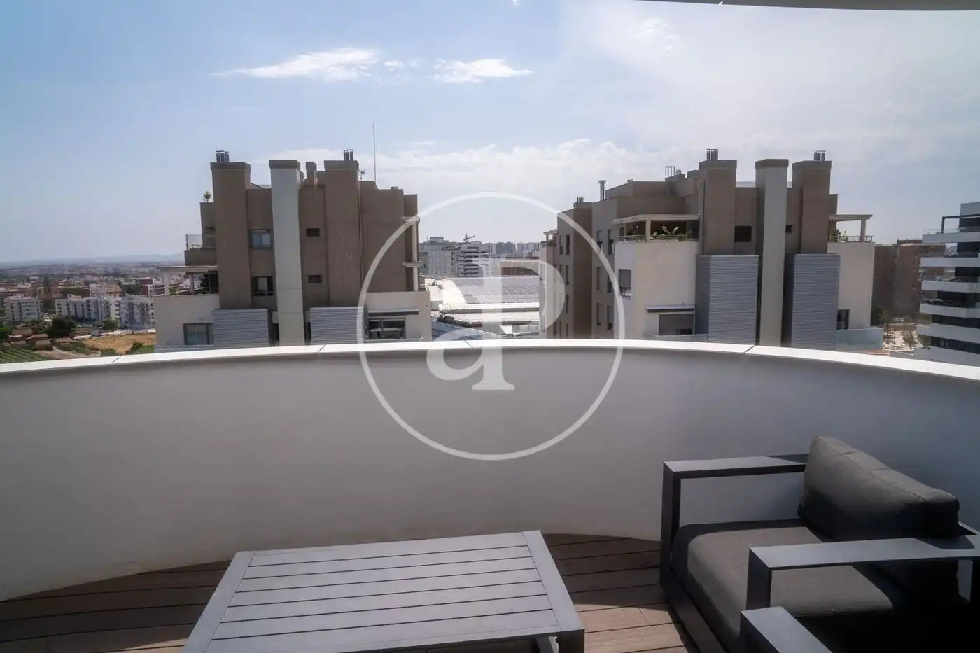 Terrace of Flat for rent in Valencia  with Air Conditioner, Heating and Private garden