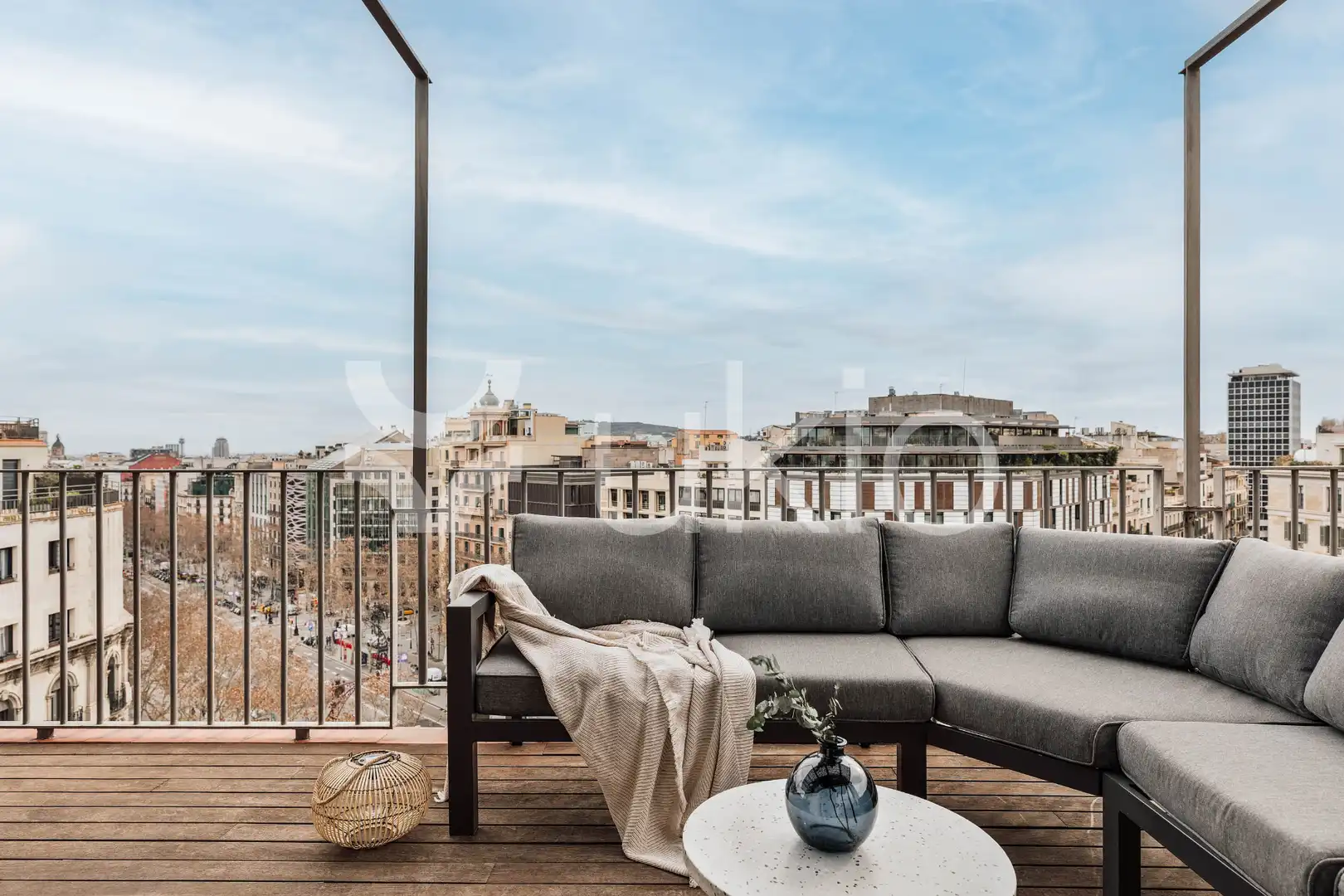 Terraza de Apartamento de alquiler en Barcelona con Aire acondicionado, Calefacción y Terraza