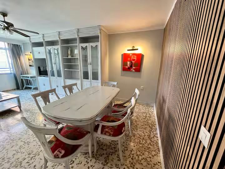 Dining room of Flat to rent in Málaga Capital  with Air Conditioner, Terrace and Furnished
