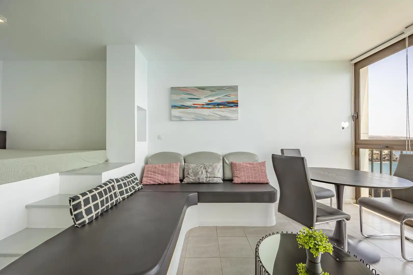 Sala de estar de Estudio en venta en San Bartolomé de Tirajana con Aire acondicionado, Amueblado y Piscina comunitaria
