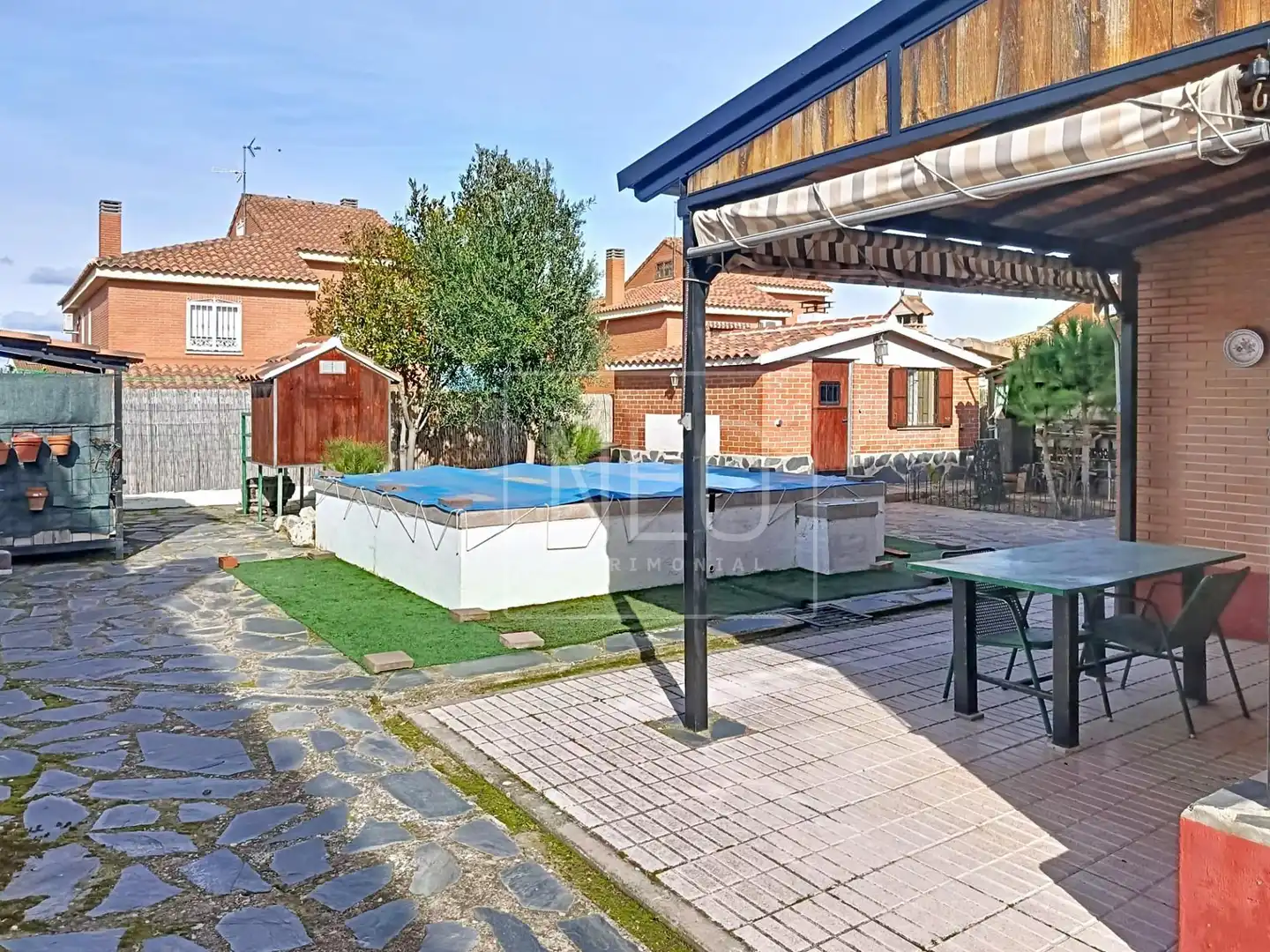 Terrassa de Casa o xalet en venda en Moraleja de Enmedio amb Calefacció, Jardí privat i Terrassa