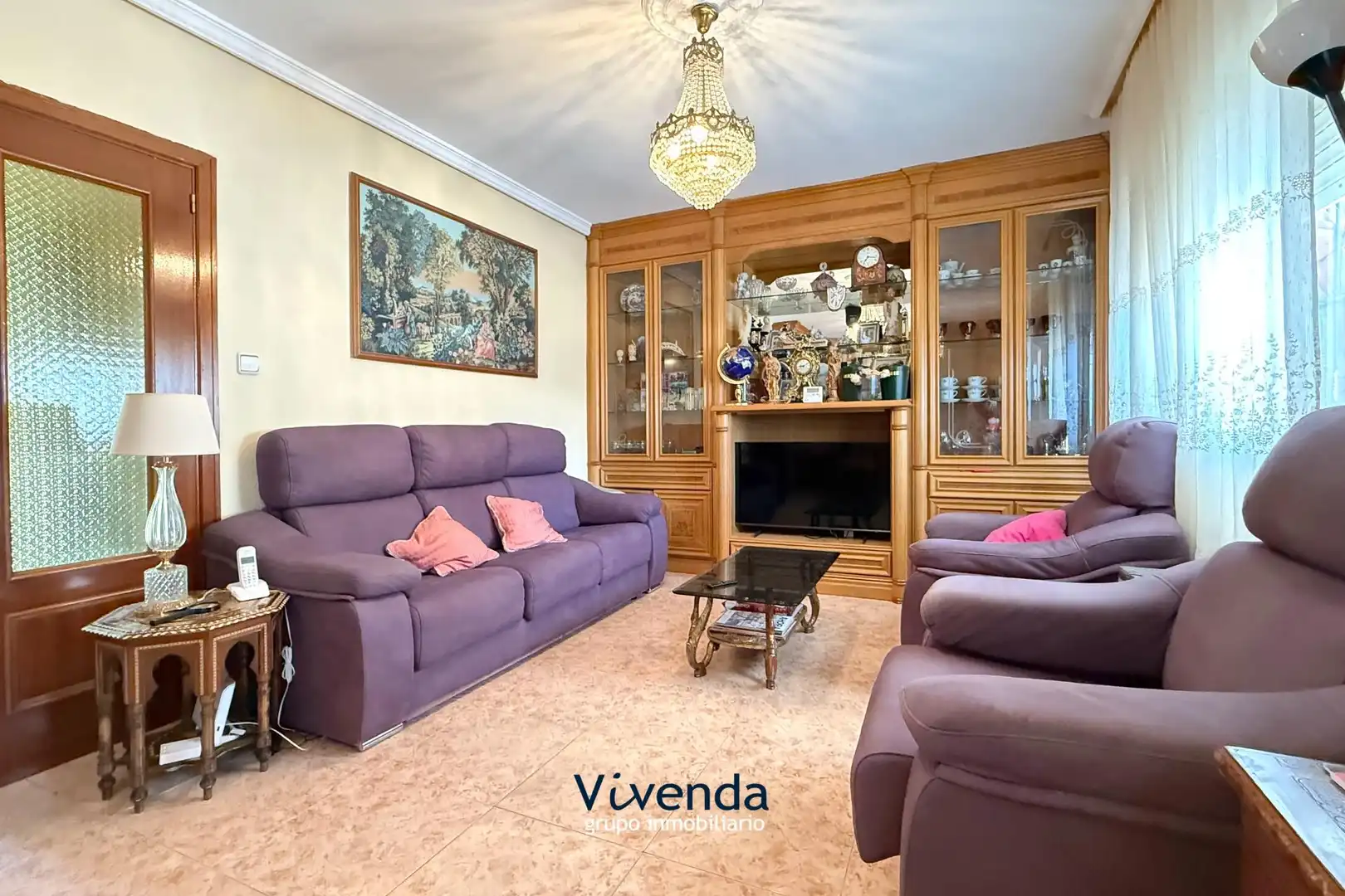 Sala de estar de Casa adosada en venta en Humanes de Madrid con Calefacción, Jardín privado y Terraza
