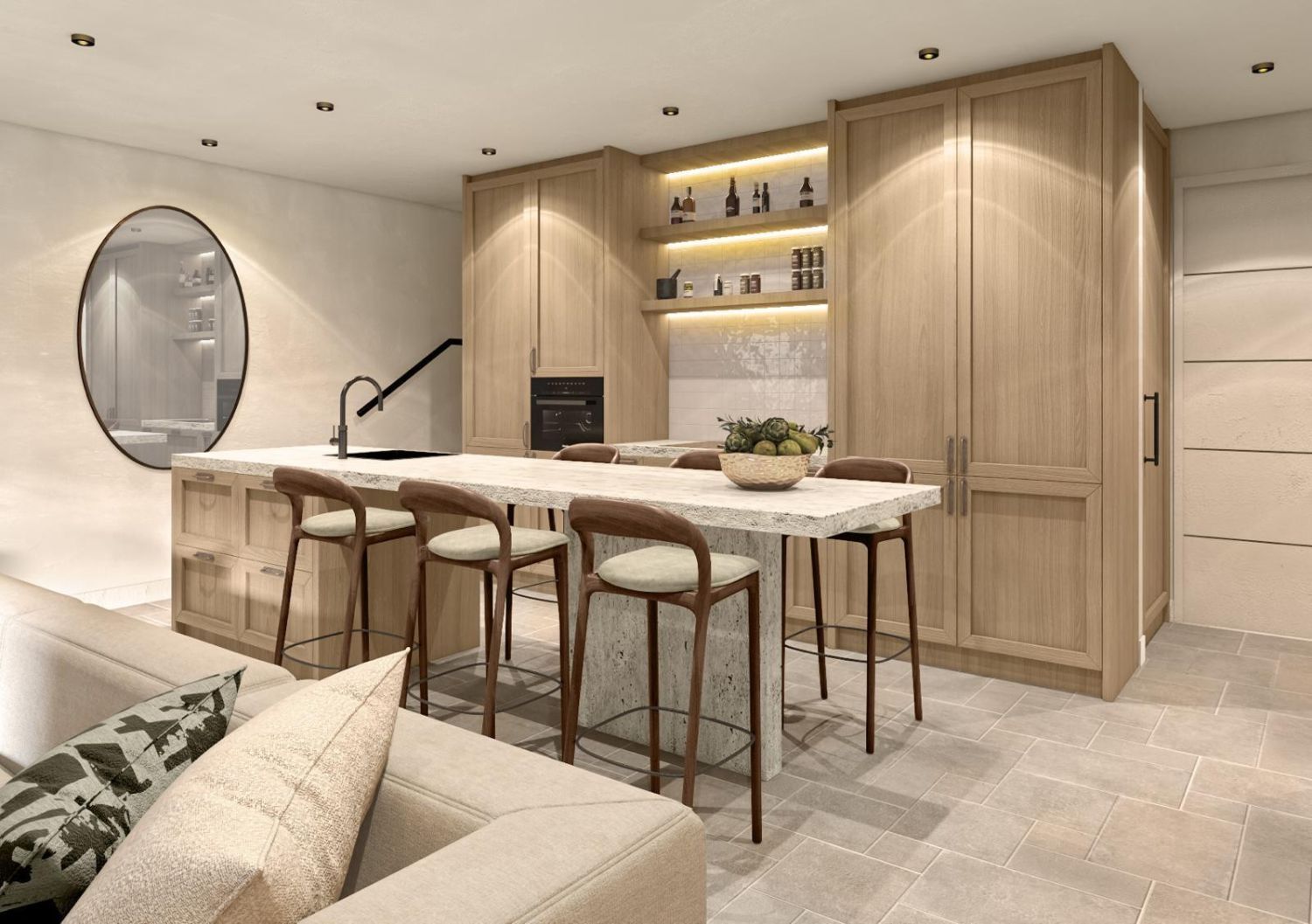 Kitchen of Single-family semi-detached for sale in Monda  with Air Conditioner, Heating and Terrace