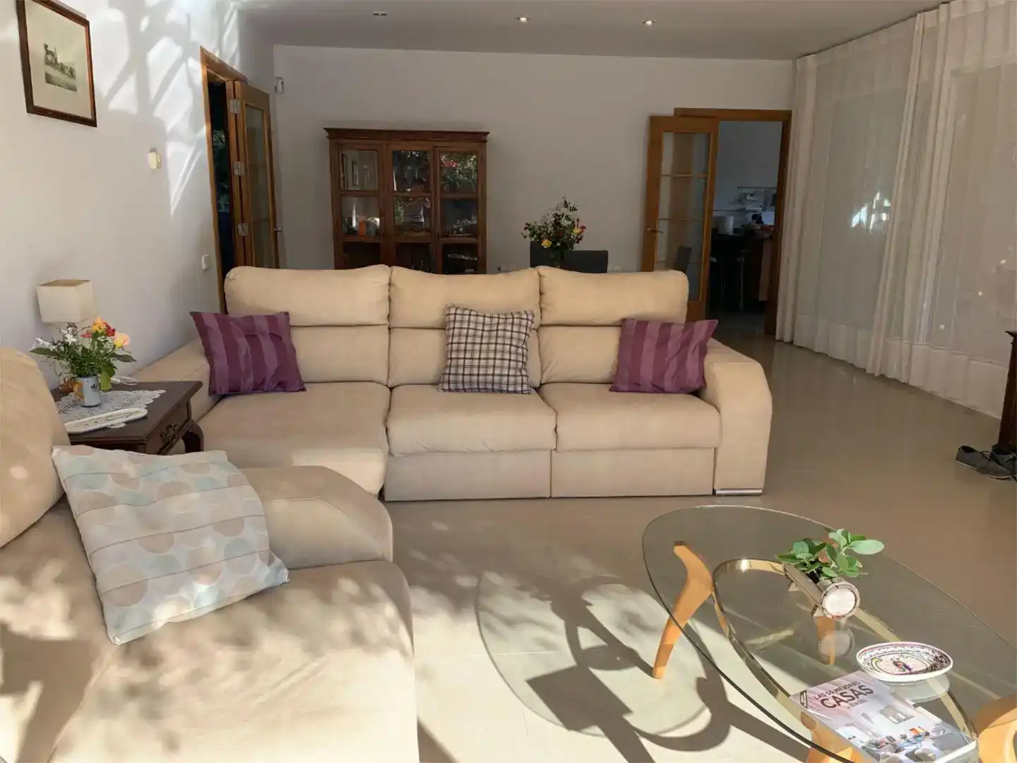 Sala de estar de Piso en venta en Cubelles con Aire acondicionado, Jardín privado y Parquet