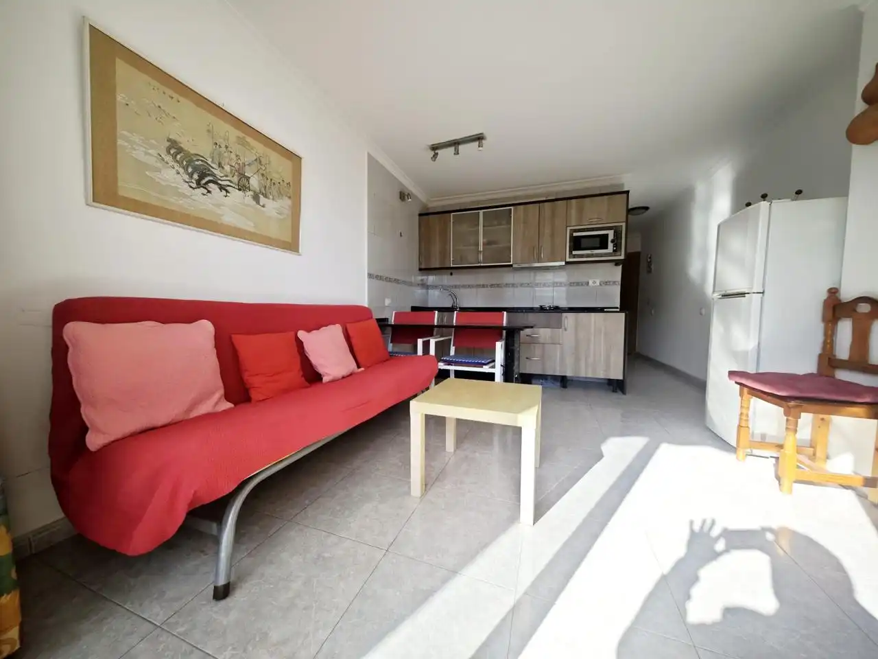 Wohnzimmer von Wohnungen zur Miete in San Bartolomé de Tirajana mit Terrasse, Schwimmbad und Möbliert