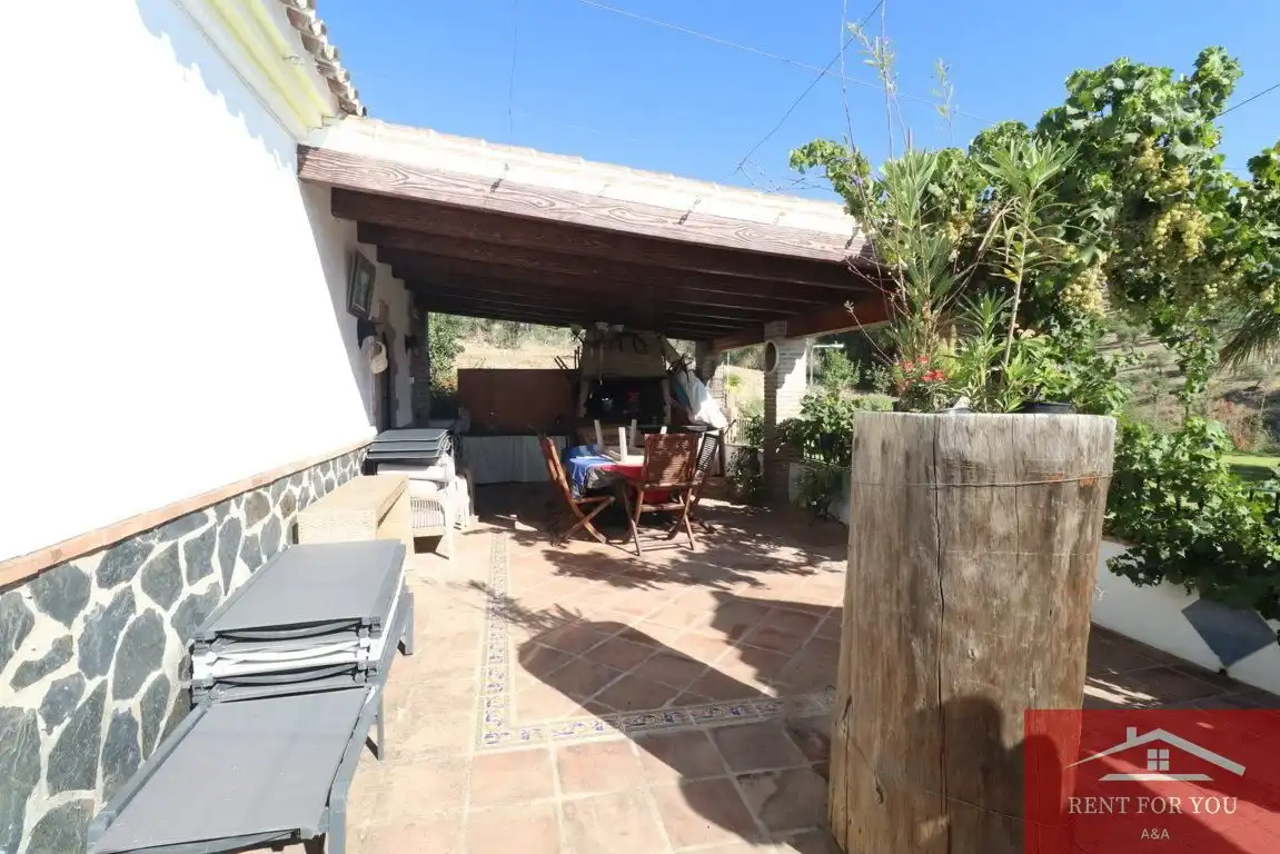 Jardí de Casa o xalet de lloguer en Alozaina amb Aire condicionat, Jardí privat i Piscina