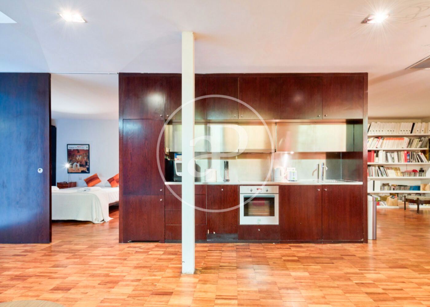 Kitchen of Flat for sale in  Madrid Capital  with Air Conditioner, Heating and Terrace