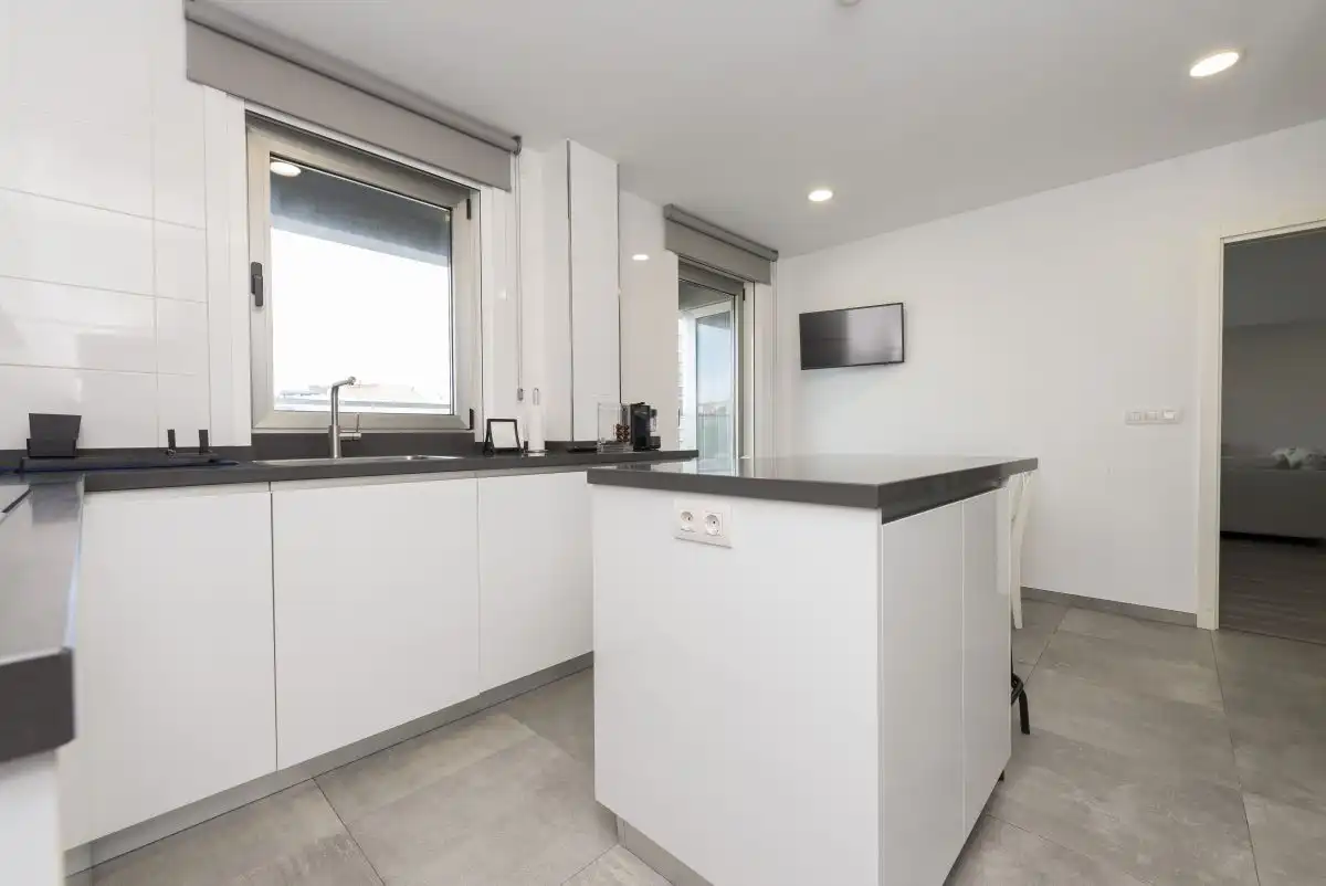 Kitchen of Flat for sale in A Coruña Capital   with Heating, Terrace and Storage room