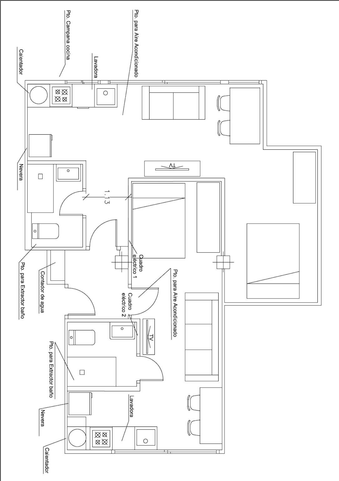 Flat to rent in  Valencia Capital  with Air Conditioner, Heating and Furnished