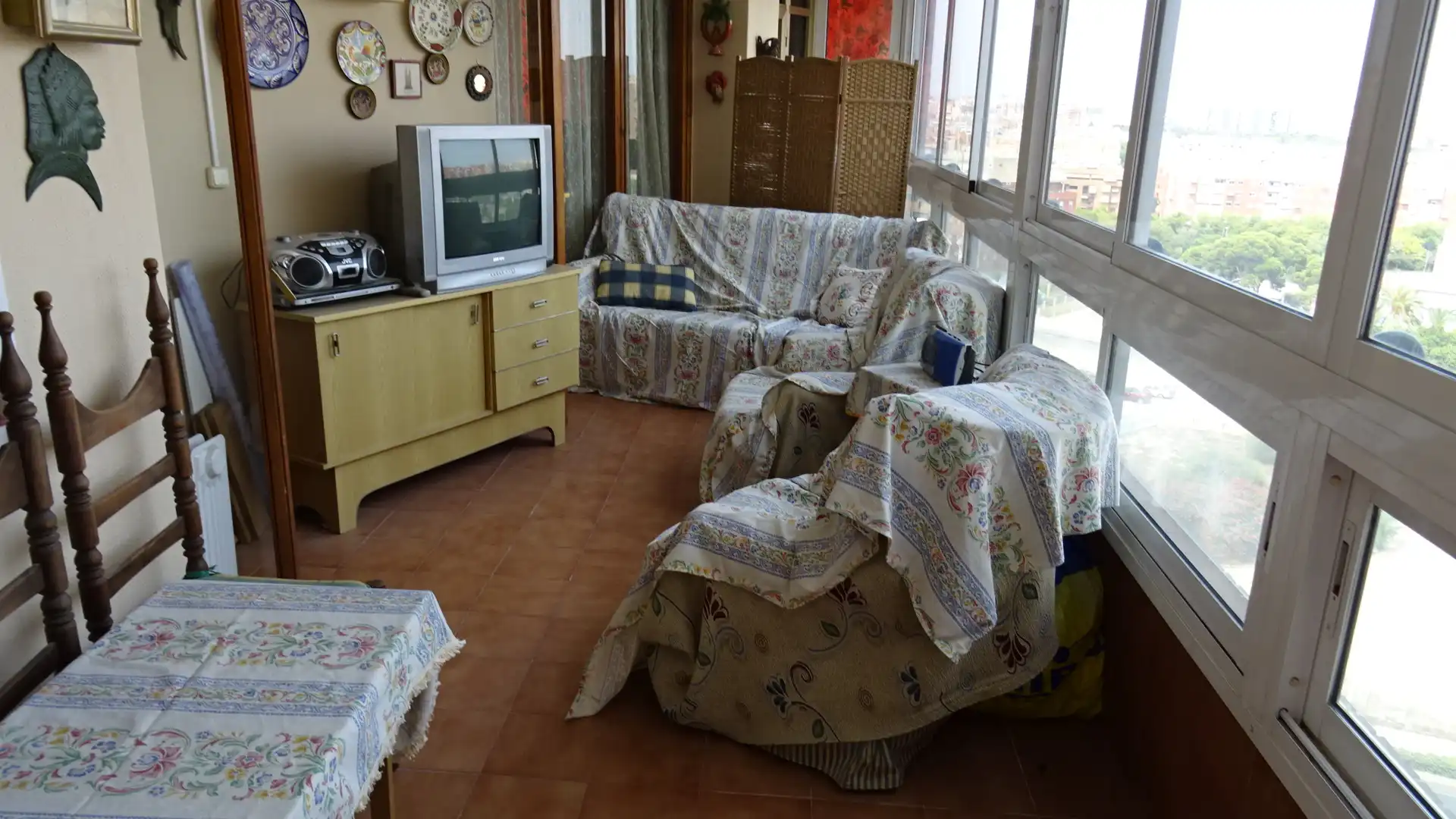 Sala de estar de Piso en venta en Alicante / Alacant con Aire acondicionado, Calefacción y Parquet