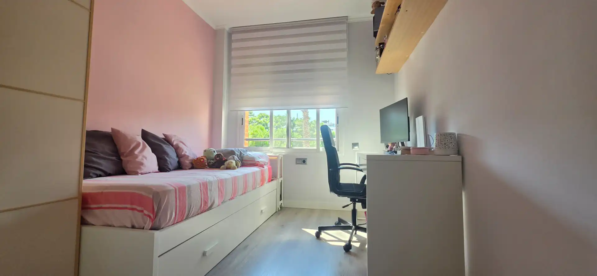 Schlafzimmer von Wohnung zum Verkauf in Sant Adrià de Besòs mit Klimaanlage, Heizung und Parkett