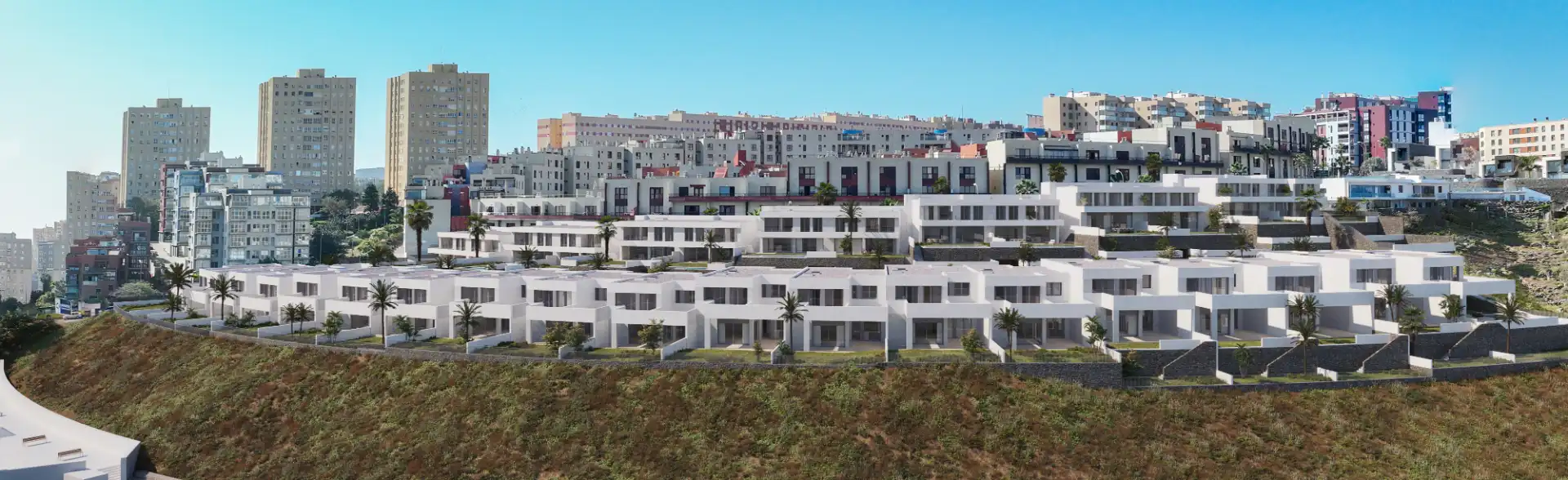 Vista exterior de Casa adosada en venda en Las Palmas de Gran Canaria amb Aire condicionat, Jardí privat i Terrassa