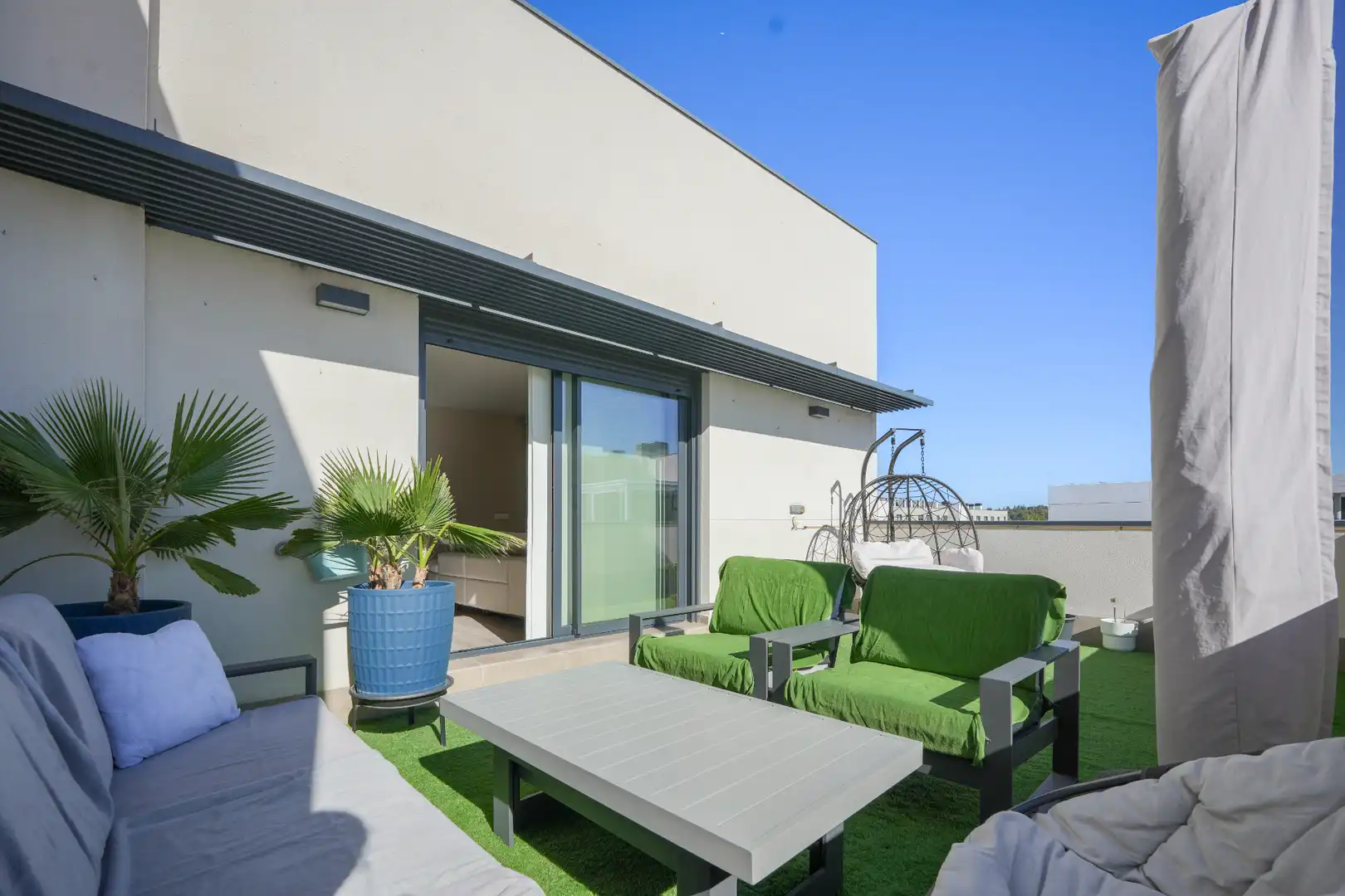 Terrasse von Dachboden zum Verkauf in Valladolid mit Klimaanlage, Heizung und Privatgarten