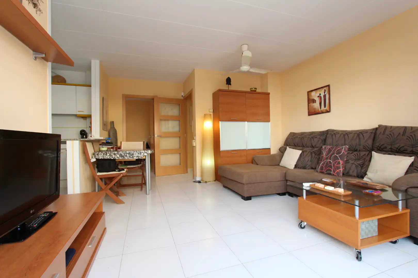 Sala de estar de Apartamento en venta en Mont-roig del Camp con Aire acondicionado, Jardín privado y Terraza
