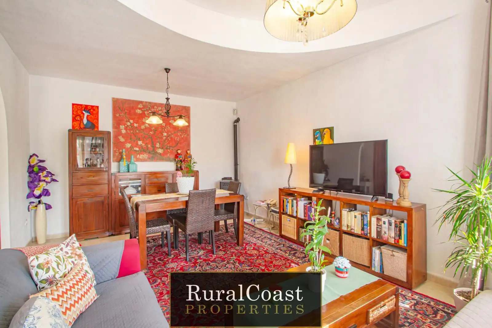 Sala de estar de Casa o chalet en venta en Busot con Calefacción, Terraza y Trastero