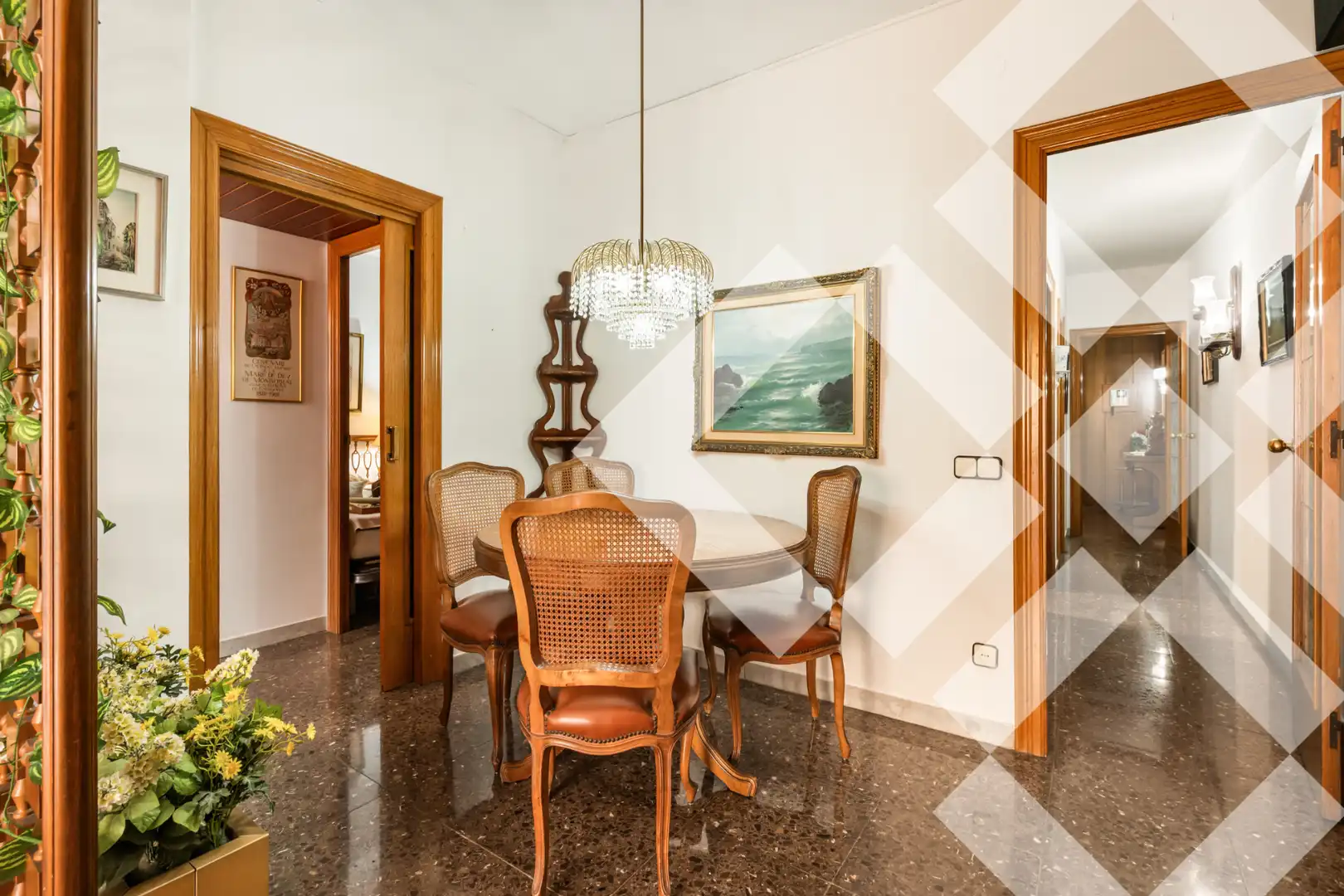 Dining room of Flat for sale in Barcelona  with Air Conditioner, Terrace and Oven