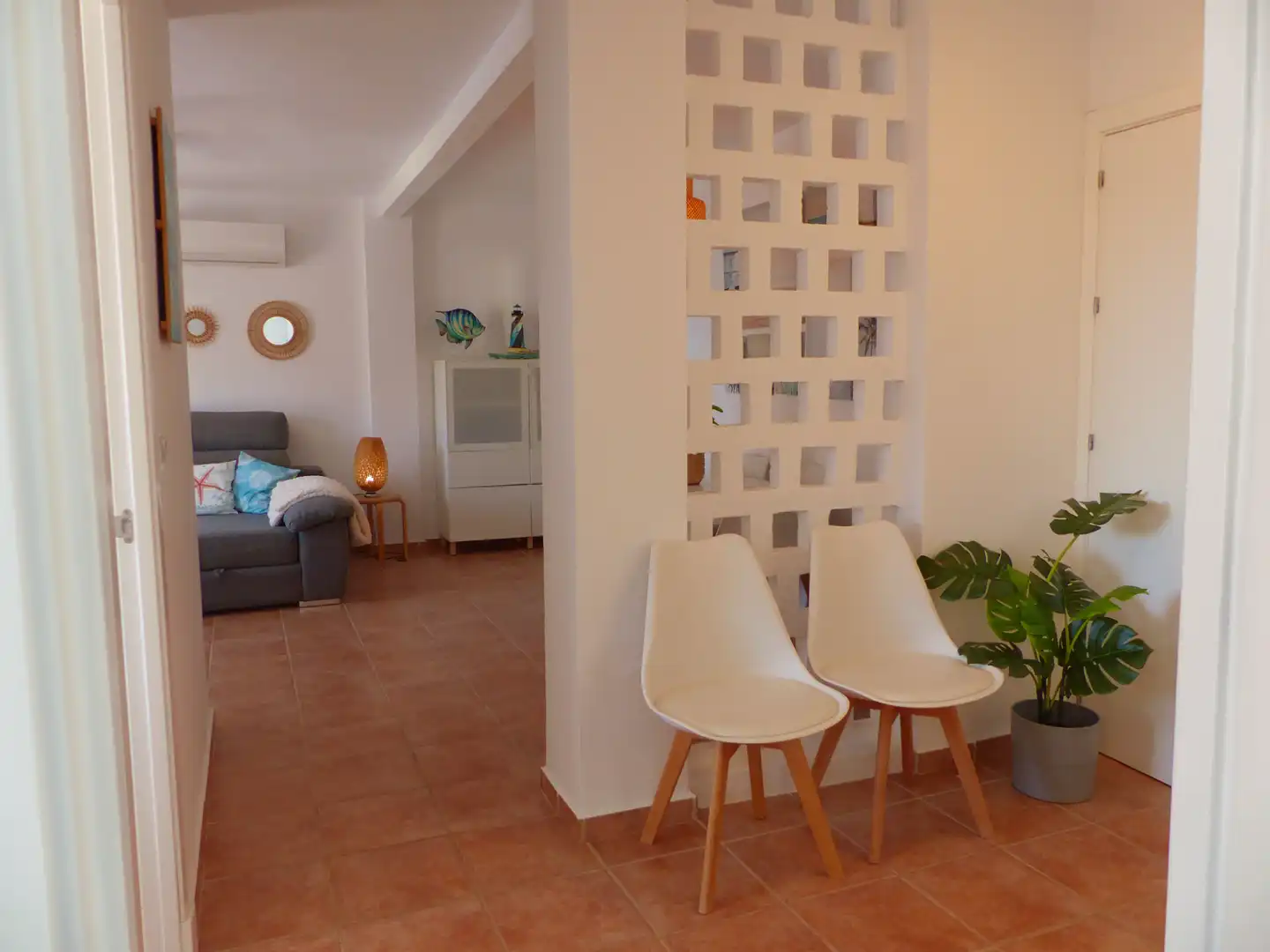 Sala de estar de Piso en venta en Chipiona con Aire acondicionado, Terraza y Amueblado