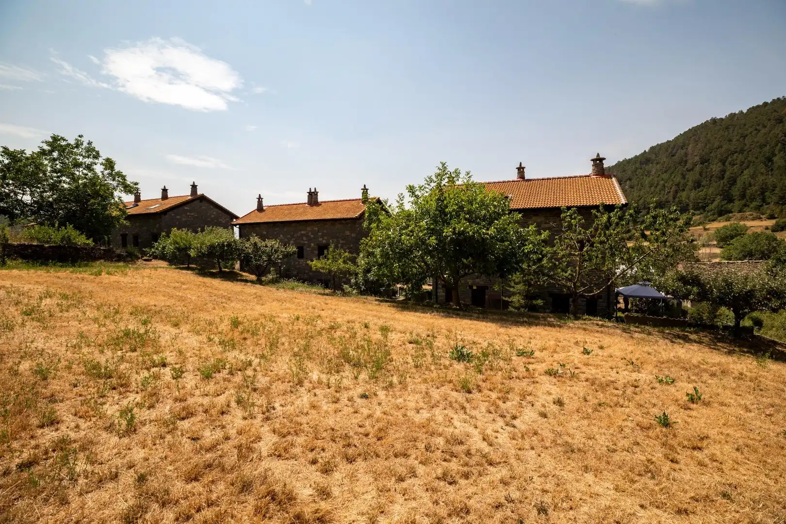 Vista exterior de Casa adosada en venta en Biescas con Calefacción, Jardín privado y Amueblado