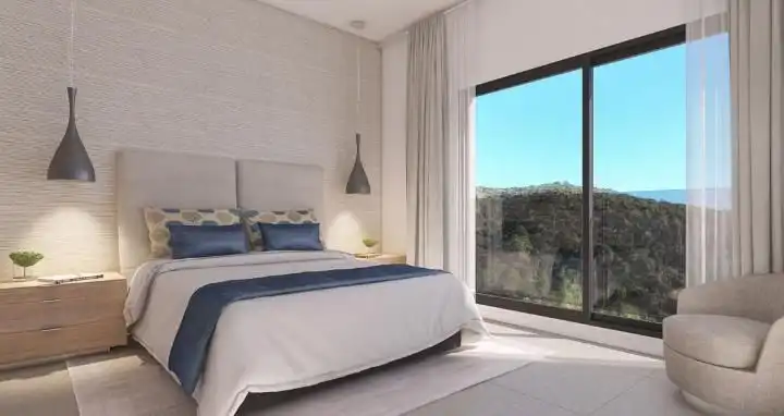 Dormitori de Casa adosada en venda en Benahavís amb Aire condicionat, Jardí privat i Parquet