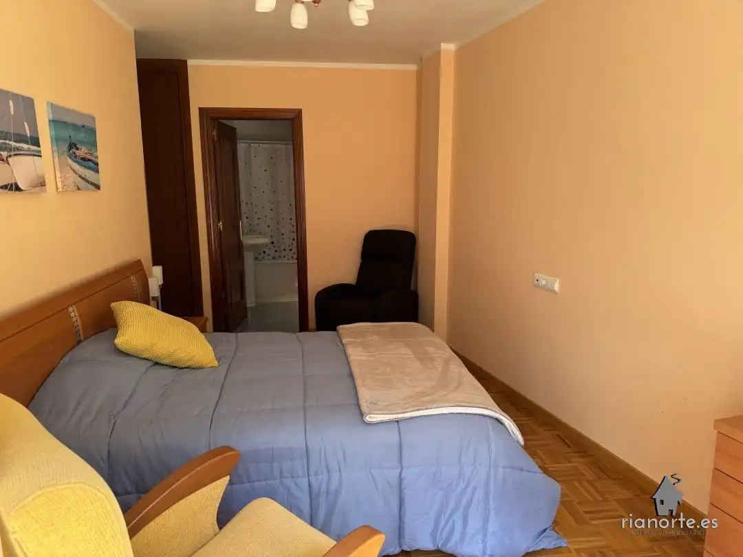 Bedroom of Flat for sale in Ribadesella  with Heating, Terrace and Furnished