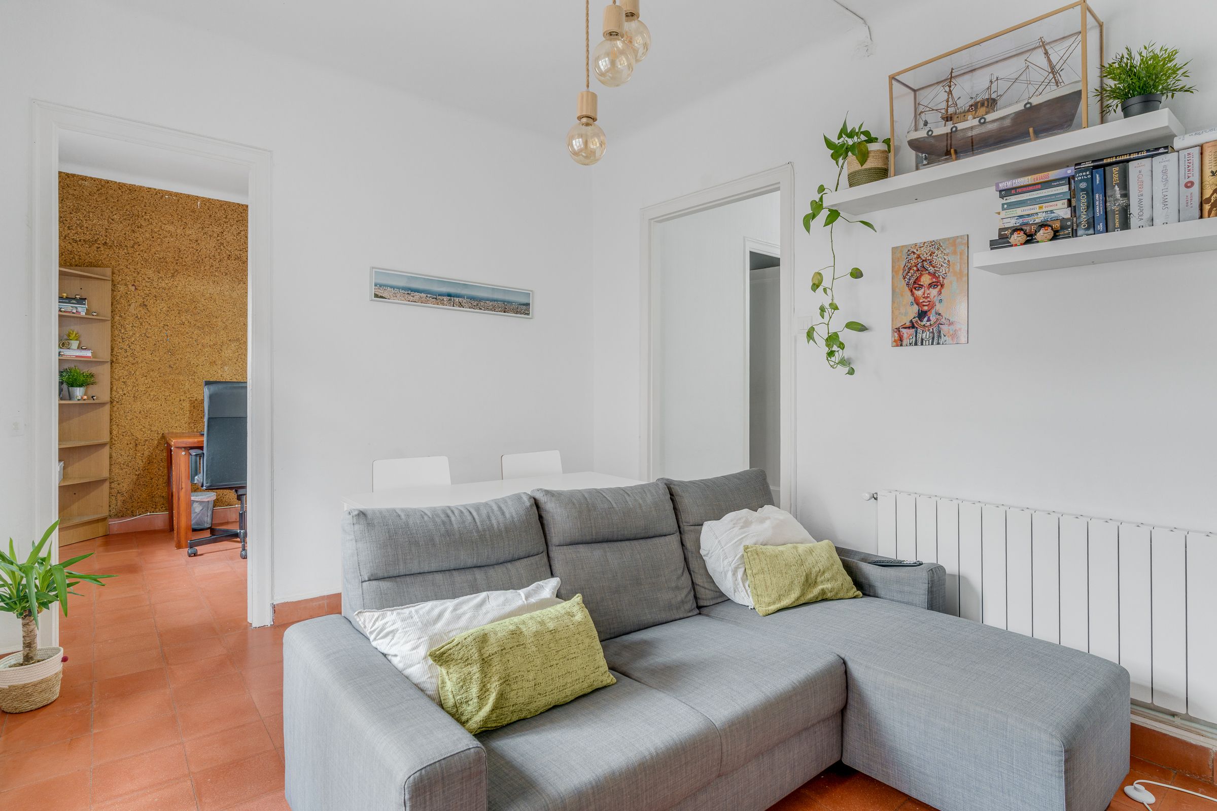 Sala d'estar de Pis en venda en  Barcelona Capital amb Calefacció, Terrassa i Traster