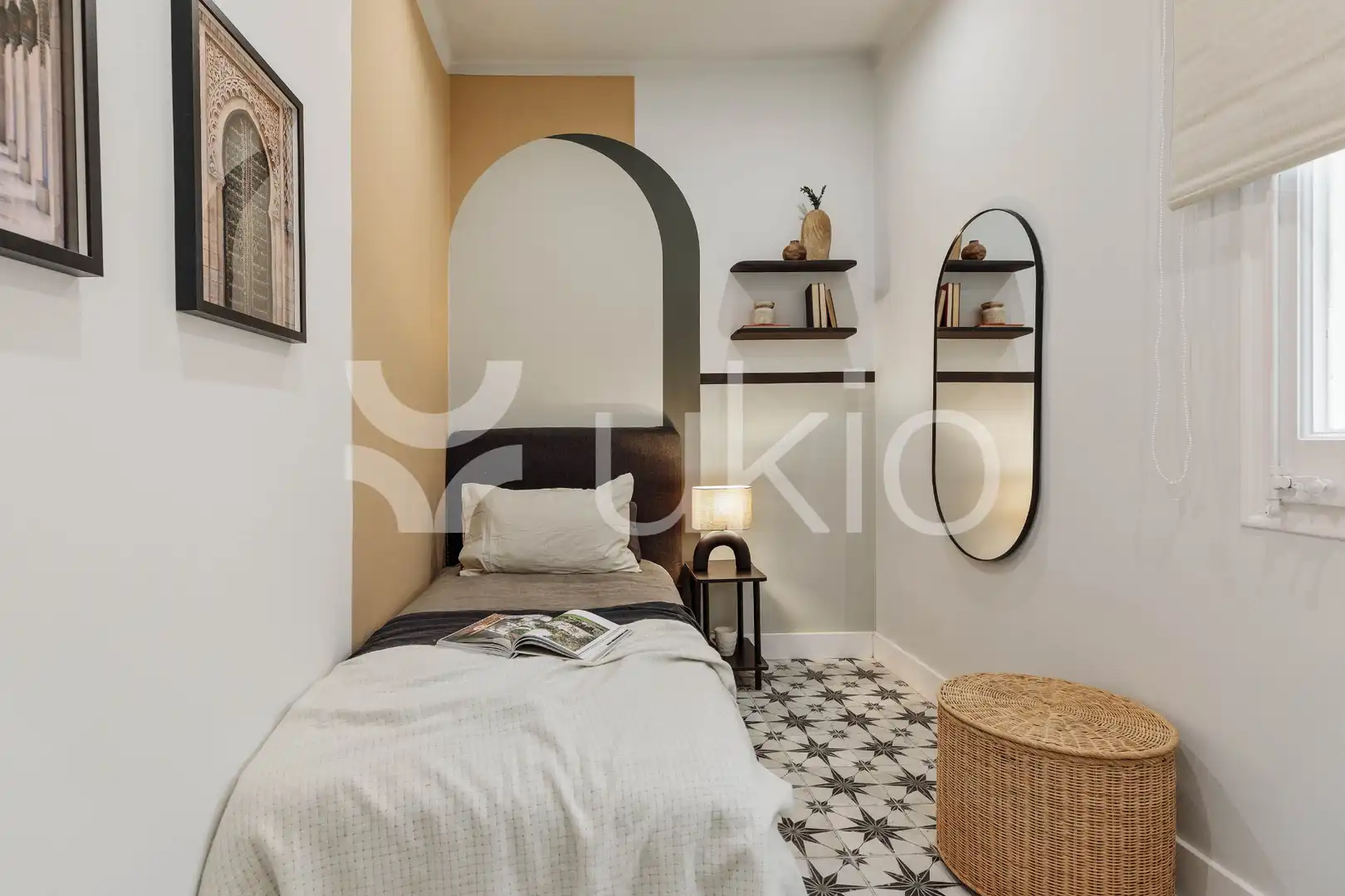 Schlafzimmer von Wohnungen zur Miete in Barcelona mit Klimaanlage, Heizung und Möbliert