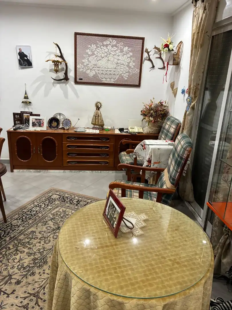 Living room of Flat for sale in Aspe  with Air Conditioner, Furnished and Balcony