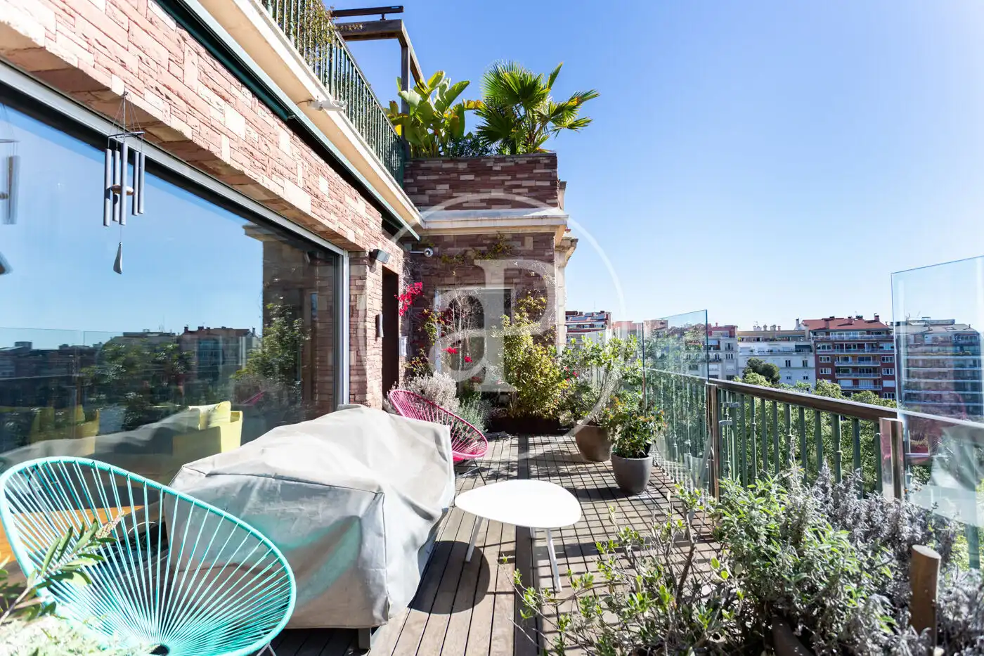 Terraza de Ático de alquiler en Barcelona con Aire acondicionado, Calefacción y Terraza