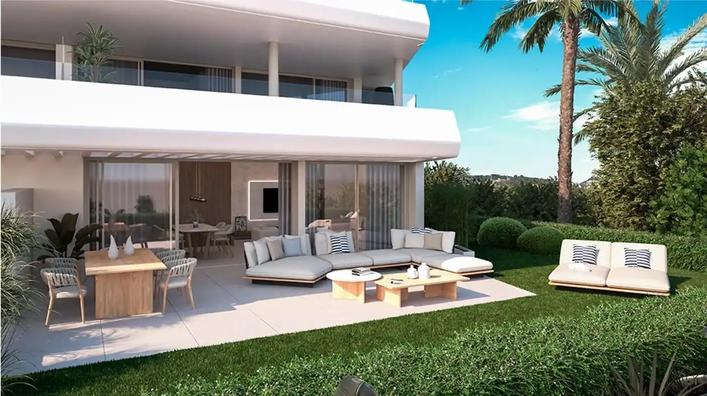Terraza de Apartamento en venta en Estepona con Aire acondicionado, Jardín privado y Terraza