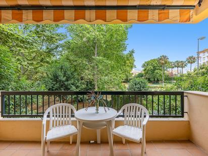 Balcony of Flat for sale in Marbella  with Air Conditioner and Swimming Pool