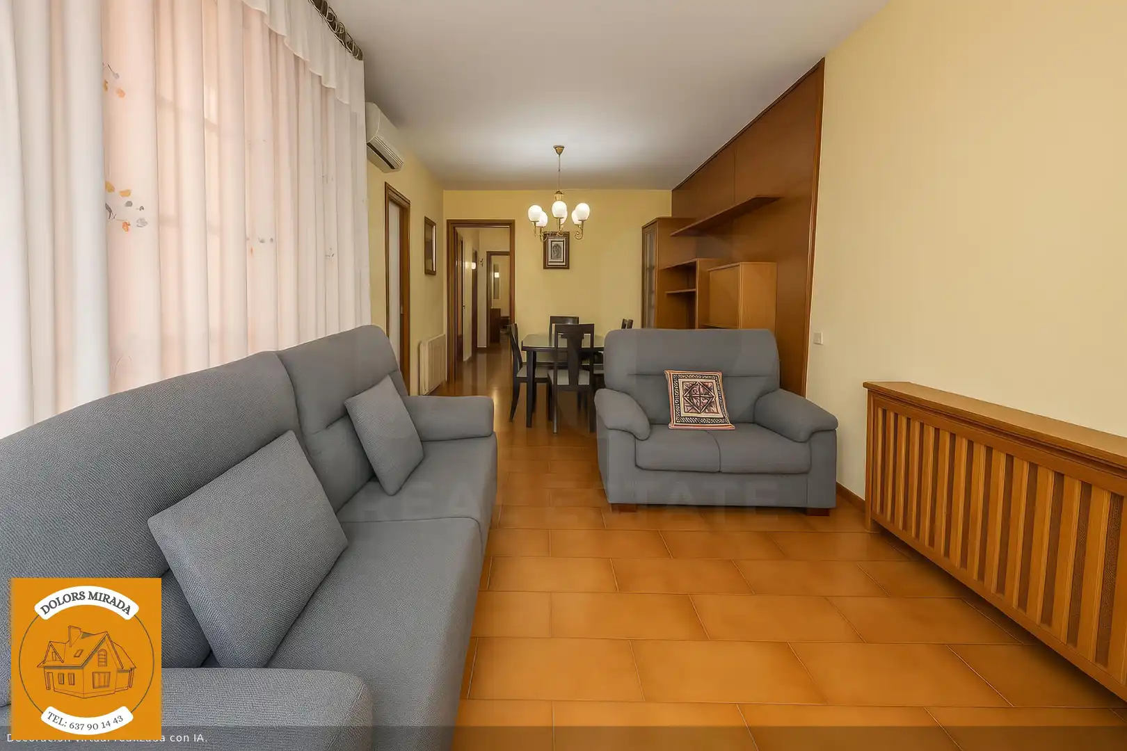 Sala d'estar de Casa adosada en venda en Bellcaire d'Urgell amb Aire condicionat, Calefacció i Terrassa