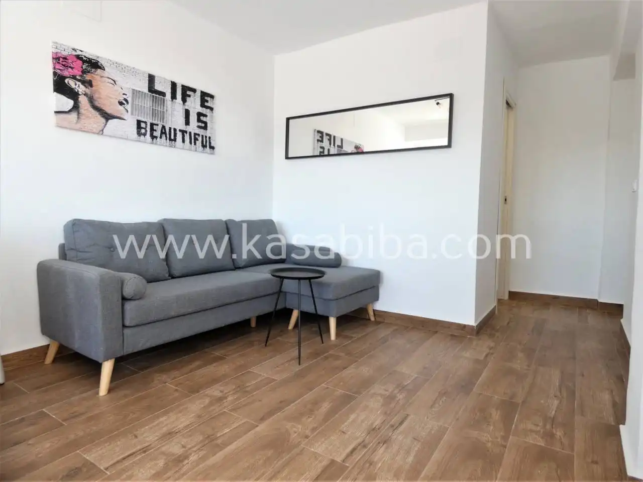 Wohnzimmer von Wohnung zur Miete in Valencia mit Klimaanlage, Heizung und Terrasse