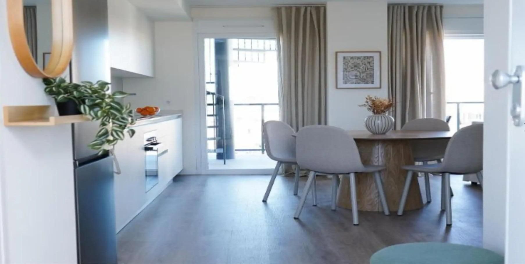 Schlafzimmer von Wohnung zum Verkauf in Finestrat mit Klimaanlage, Privatgarten und Parkett