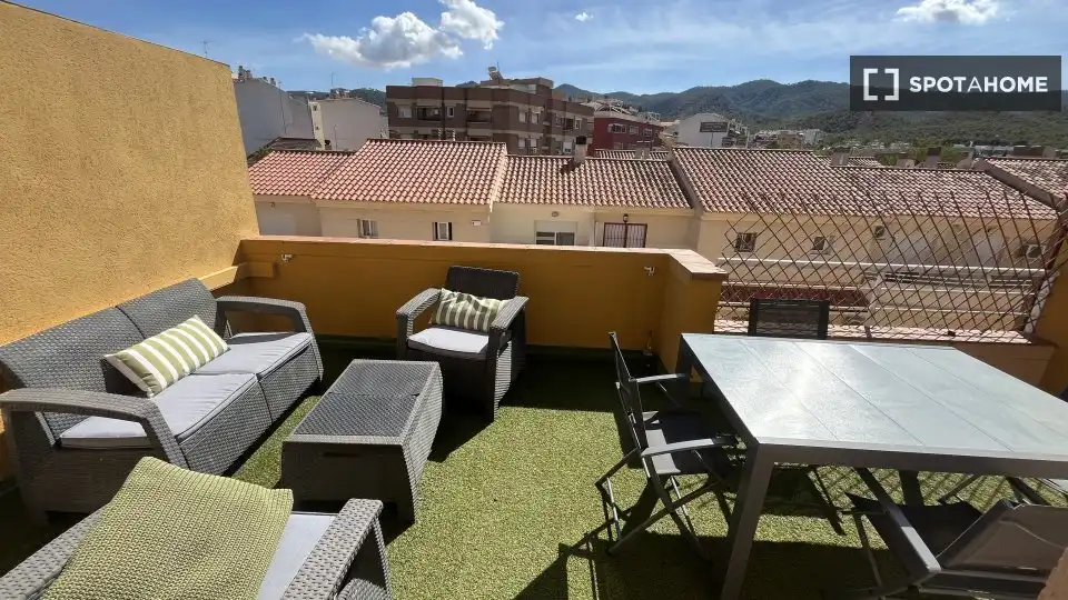 Terraza de Piso para compartir en Murcia con Aire acondicionado, Calefacción y Amueblado