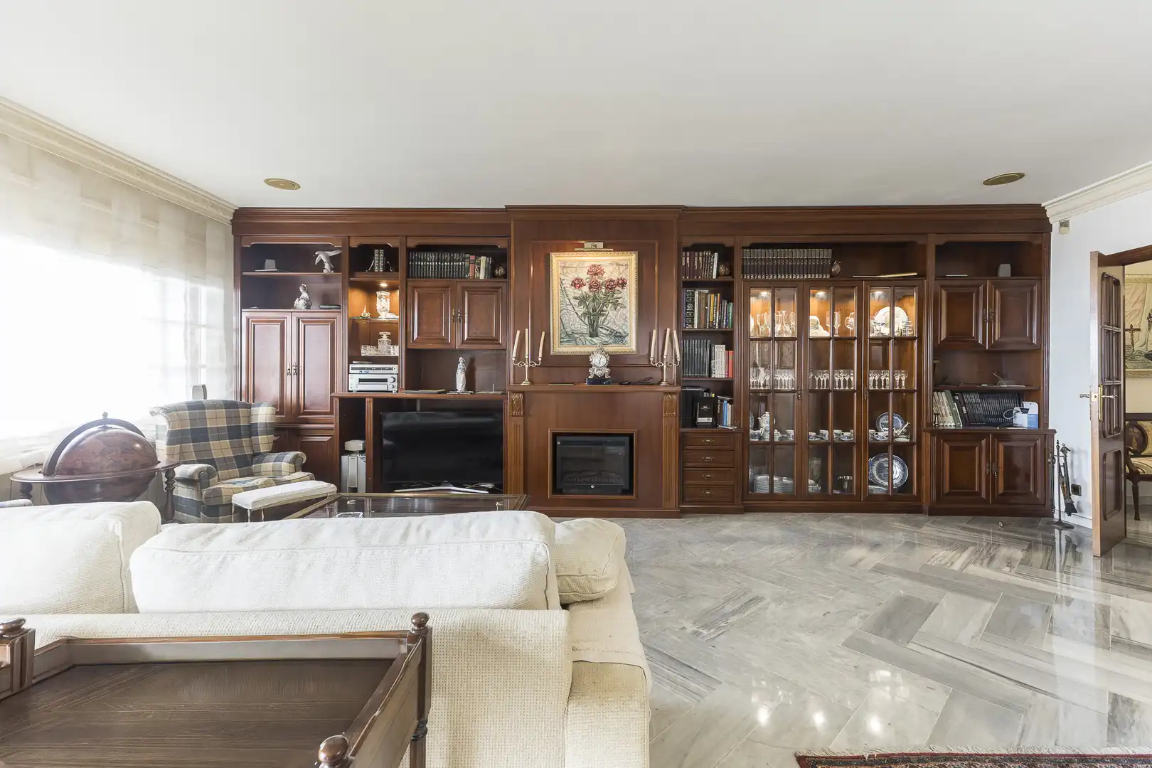 Sala de estar de Piso en venta en Barcelona con Calefacción, Jardín privado y Terraza
