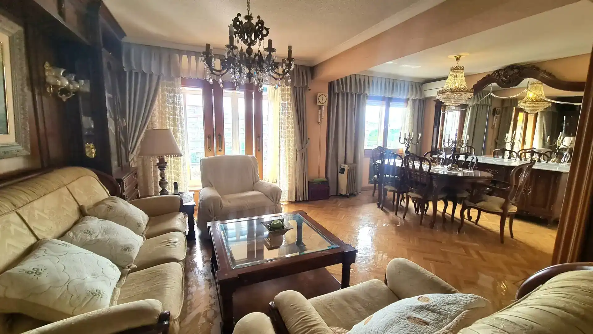 Sala d'estar de Àtic en venda en Alcorcón amb Aire condicionat, Parquet i Moblat