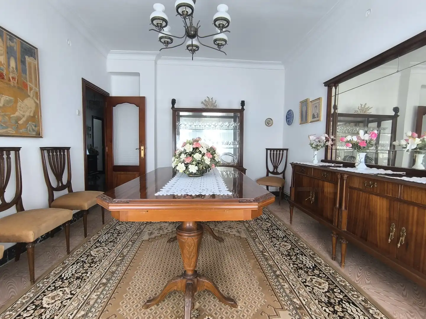 Dining room of Houses for sale in Ferrol  with Heating, Private garden and Furnished