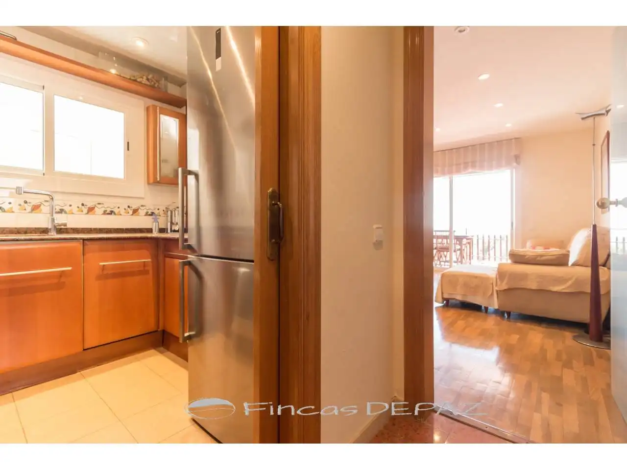 Cocina de Apartamento de alquiler en Castelldefels con Parquet, Terraza y Amueblado