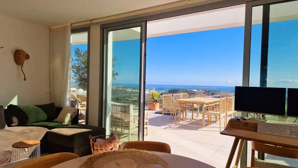 Terraza de Ático en venta en Mijas con Aire acondicionado, Piscina y Amueblado