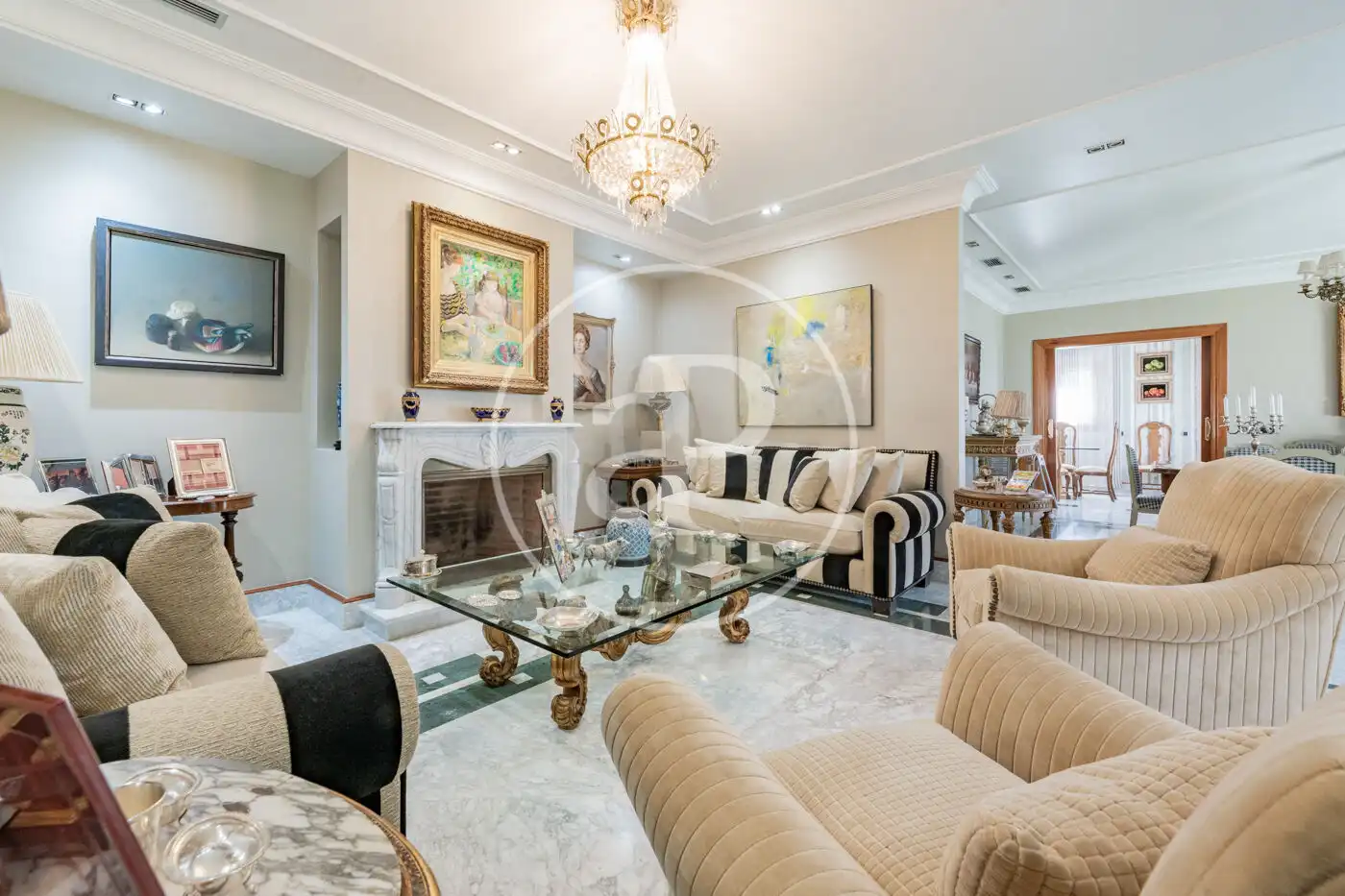 Living room of Houses for sale in Madrid  with Air Conditioner, Heating and Private garden