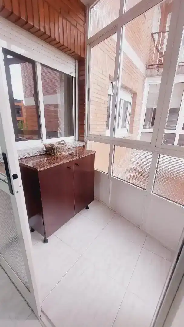 Balcony of Flat for rent in Oviedo   with Parquet flooring, Washing machine and Microwave