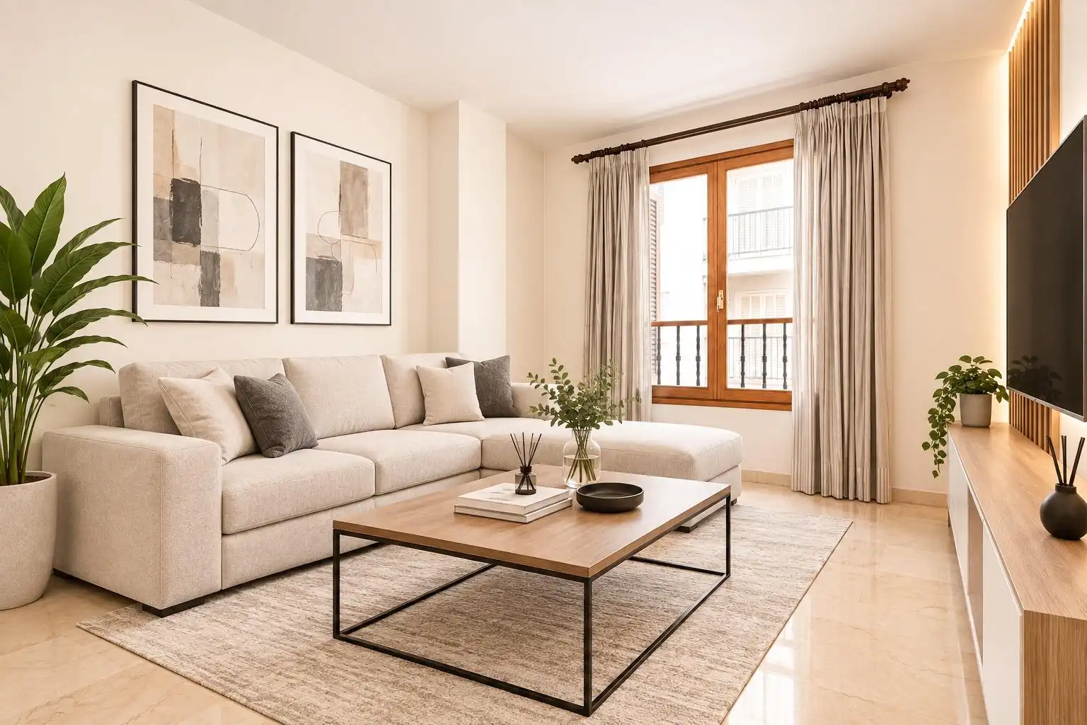 Sala de estar de Piso en venta en  Palma de Mallorca con Calefacción y Terraza