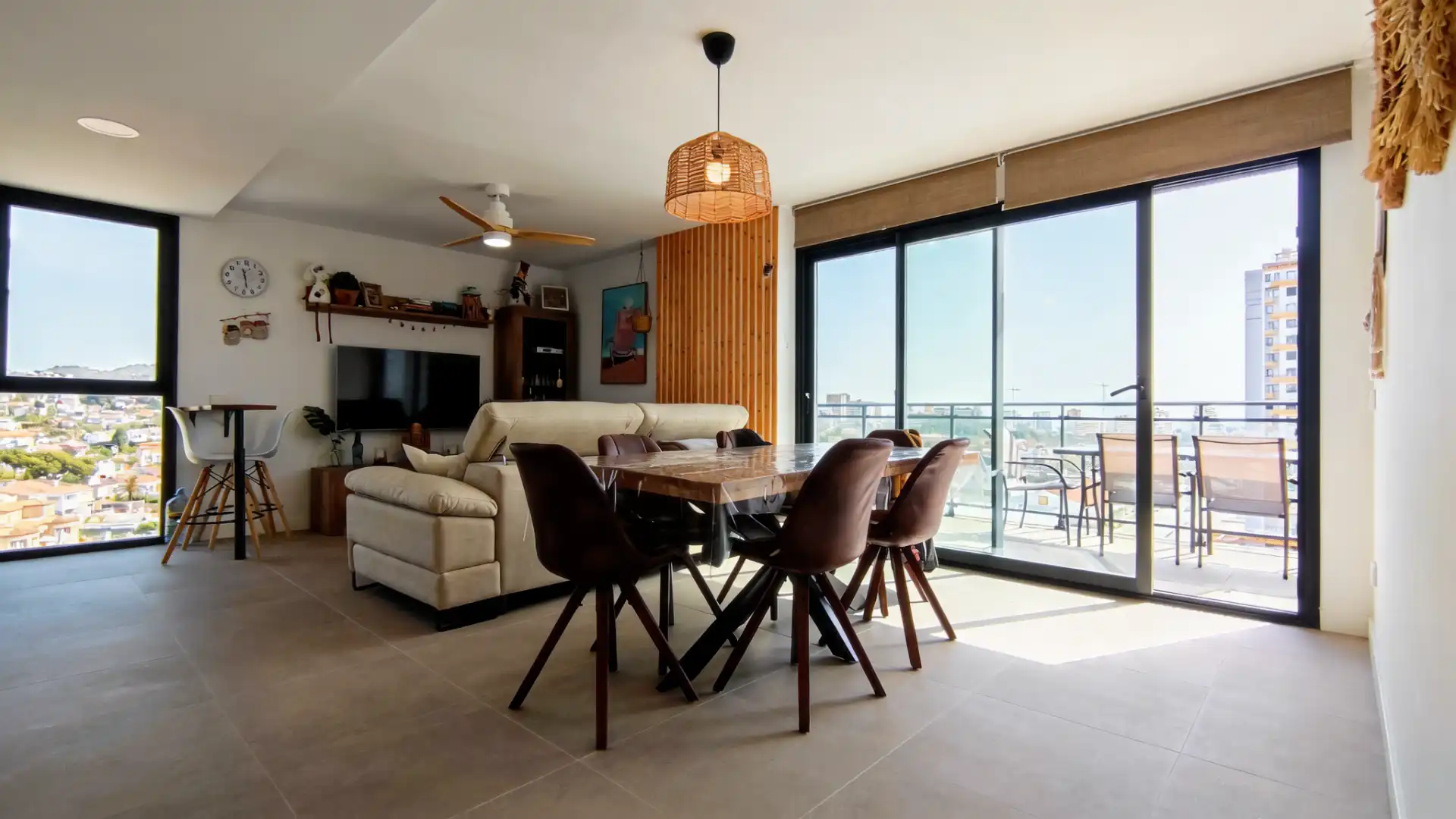 Sala d'estar de Apartament en venda en Calpe / Calp amb Aire condicionat, Calefacció i Traster