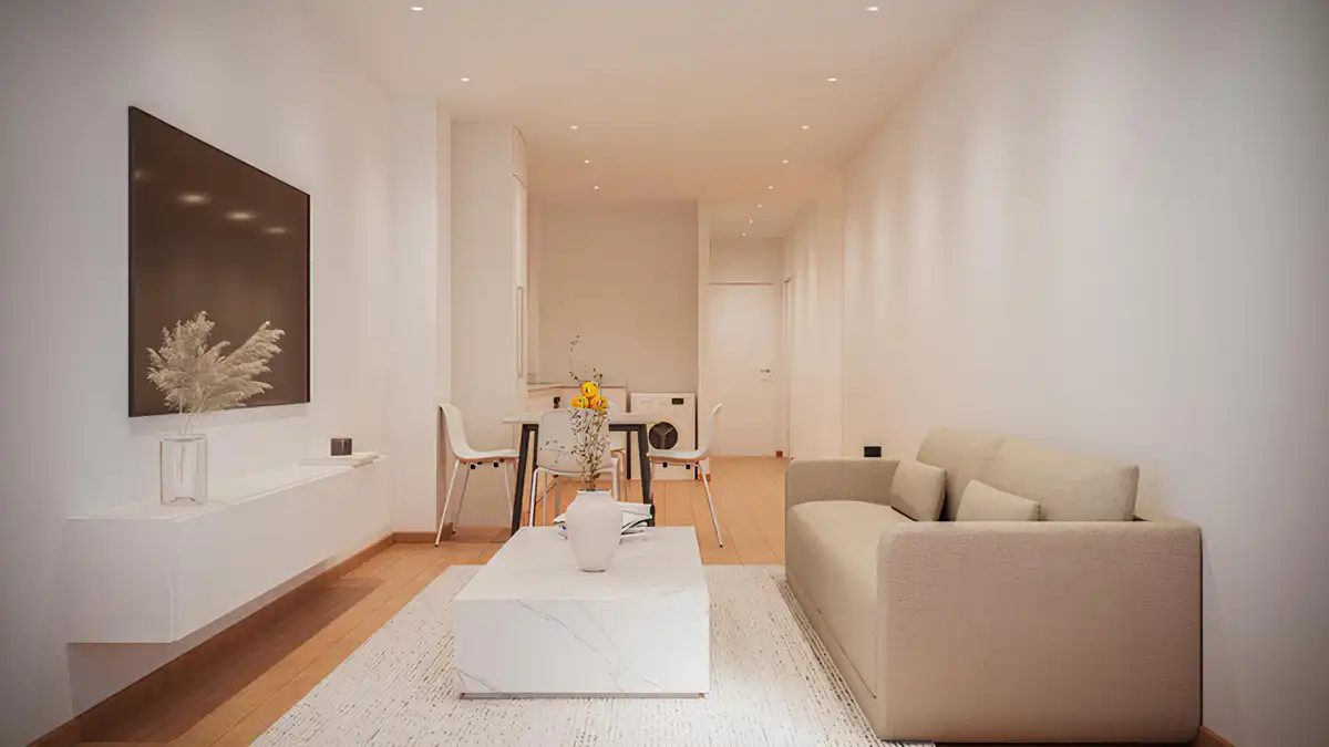 Sala de estar de Planta baja en venta en Málaga con Aire acondicionado y Terraza