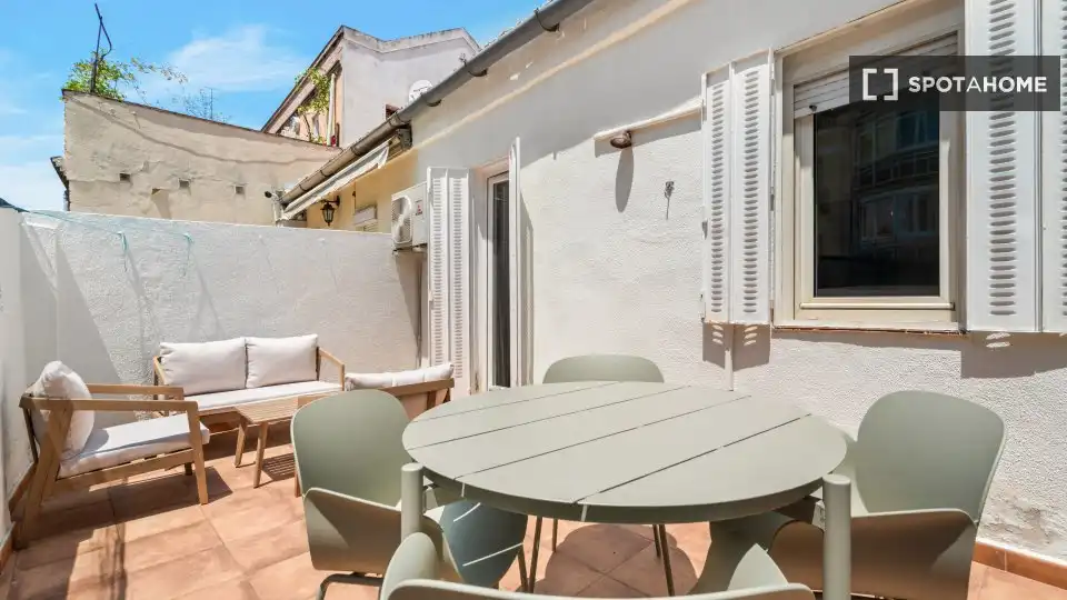 Terrassa de Apartament per a compartir en Madrid amb Aire condicionat, Calefacció i Terrassa