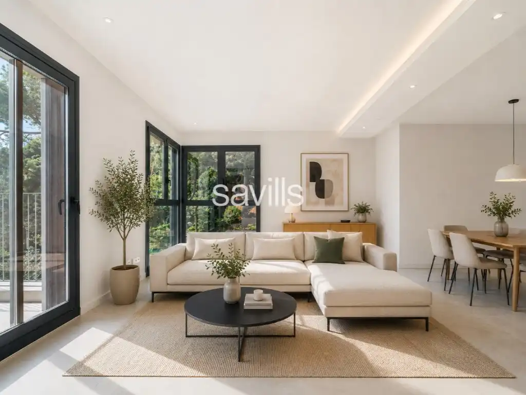 Sala de estar de Casa o chalet de alquiler en Barcelona con Aire acondicionado, Jardín privado y Terraza