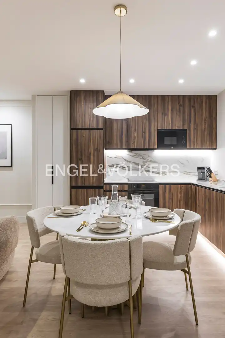 Kitchen of Flat for rent in Madrid  with Air Conditioner, Heating and Furnished