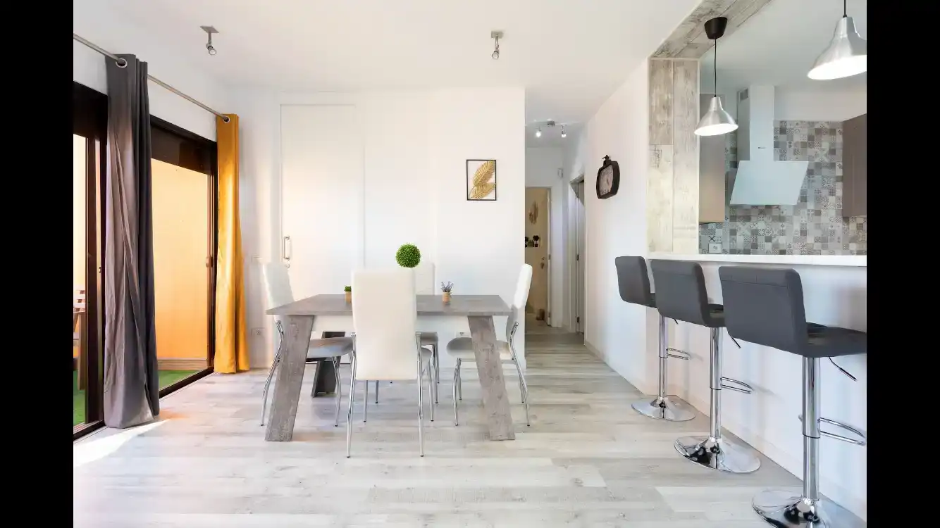 Esszimmer von Wohnung zur Miete in El Rosario mit Klimaanlage und Schwimmbad