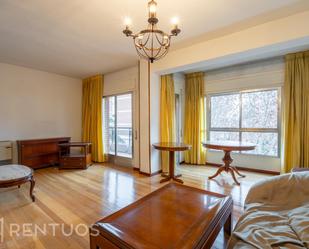 Living room of Flat to rent in  Madrid Capital  with Air Conditioner, Heating and Parquet flooring